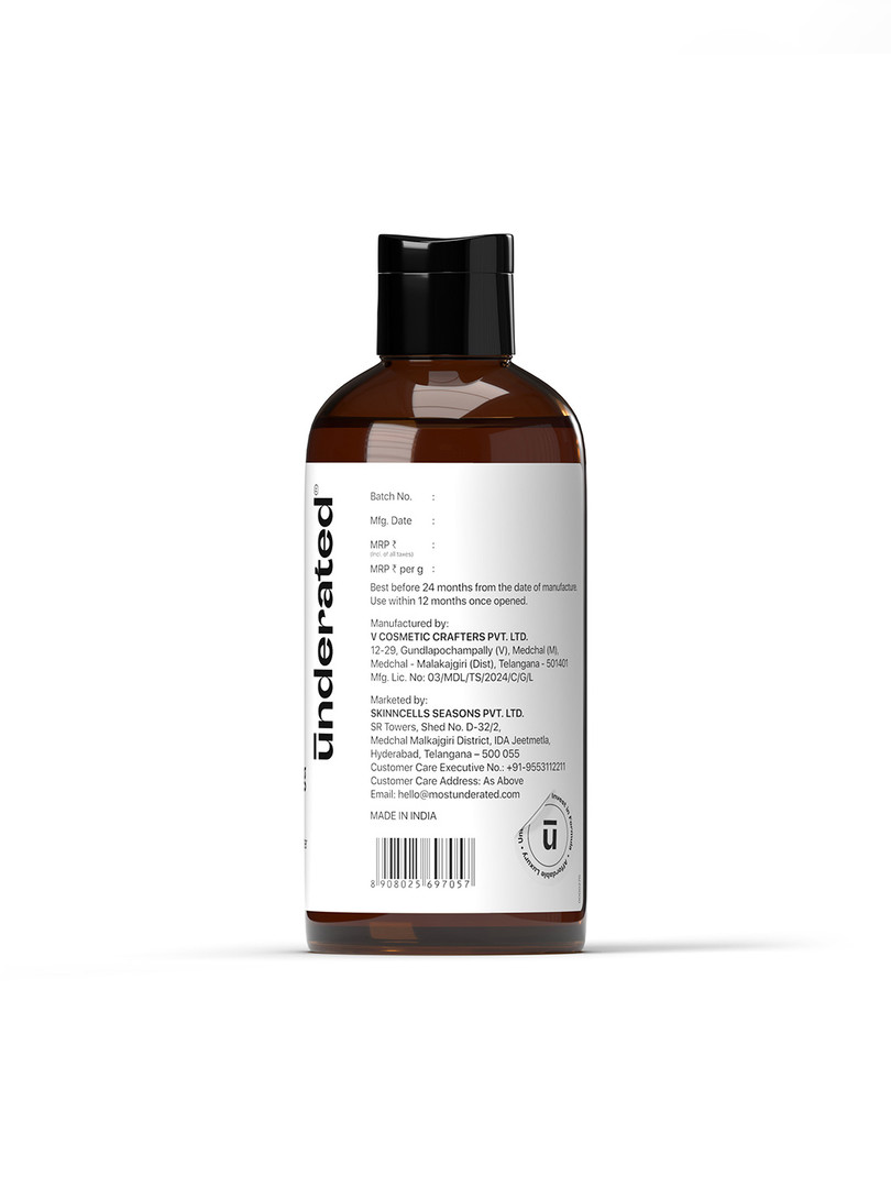 Underated 3% Niacinamide & 1% Hyaluronic Acid Pore Minimizing Toner - 200 gm
